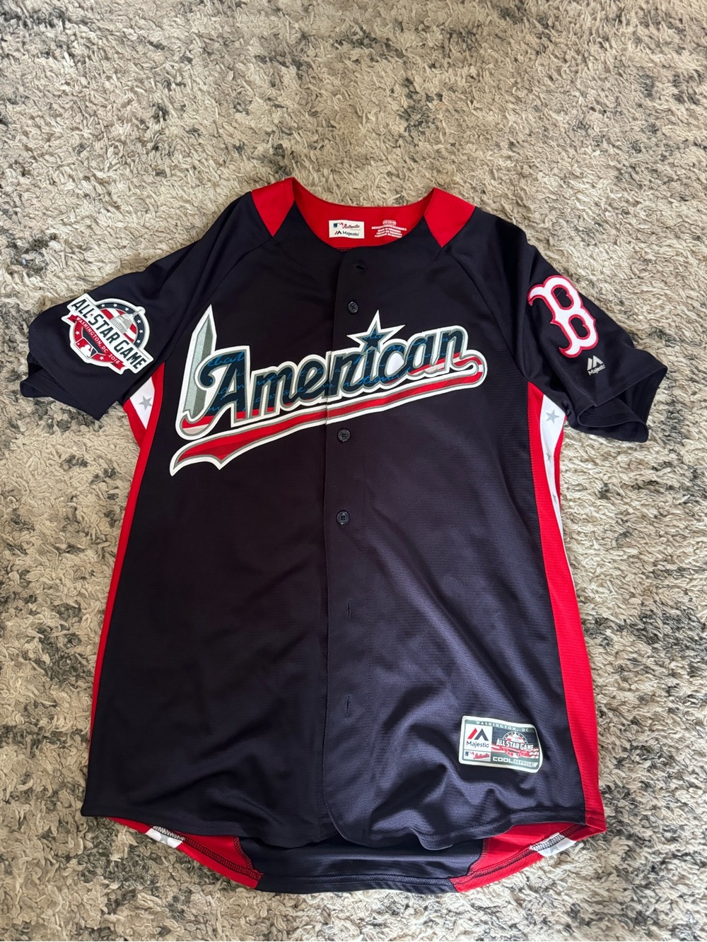 Majestic Craig Kimbrel American League Men’s Navy & Red Baseball Jersey